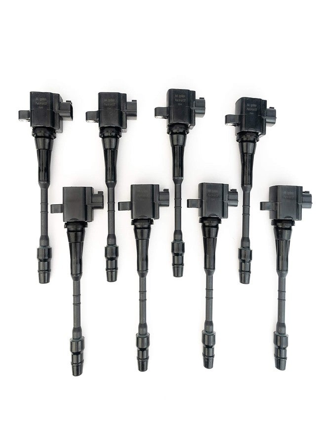 AA Ignition Ignition Coil Pack Set of 8 - Compatible with Nissan, Infiniti Vehicles - Armada, Titan, Pathfinder, Armada, QX56 5.6L - Models Years 2004, 2005, 2006, 2007 - Replaces 22448-7S015, E1010 - Image 1